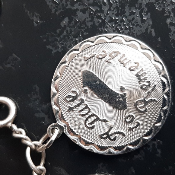 1940s sterling silver charm bracelet - Picture 2 of 4